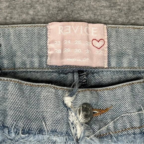 Revice Frayed Two-Tone Cropped Jean. Sz: 27 - Picture 9 of 10